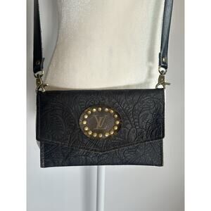 CUSTOM Keep It Gypsy PURSE Hand Carved Black Leather